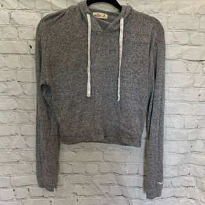 HOLLISTER grey light weight long sleeve hoodie